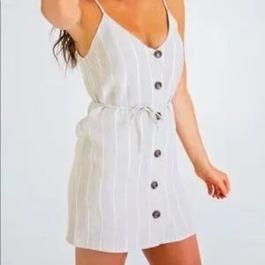 NWT Karlie Sundae Linen Dress in Flax sz. Small